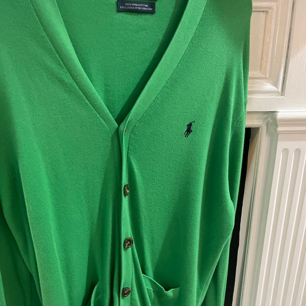 Polo sweater cardigan
